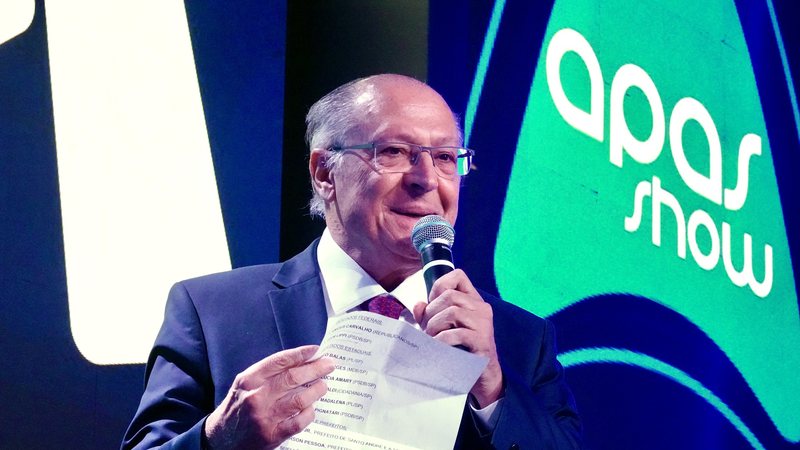 Presidente da República em Exercício, Geraldo Alckmin, em cerimônia de abertura da APAS Show, em São Paulo - Cadu Gomes/VPR