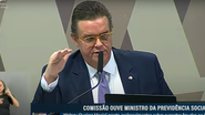 Segundo Wolney, a “fraude no INSS não começou agora, mas terminou neste governo” - Reprodução TV Senado