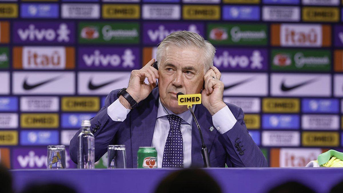 O técnico da Seleção, Carlo Ancelotti, convocou atletas que vão enfrentar Equador e Paraguai - @ rafaelribeiro CBF
