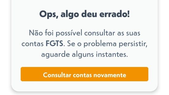 Falha no aplicativo do FGTS assustou usuários, mas Caixa diz que situação já foi regularizada - Reprodução