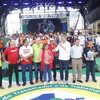 Os ministros do Trabalho e Emprego, Luiz Marinho; da Secretaria-Geral da Presidência da República, Márcio Macêdo; e das Mulheres, Aparecida Gonçalves em evento do Dia do Trabalho - Divulgação Força Sindical/ Jaélcio Santana