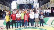 Os ministros do Trabalho e Emprego, Luiz Marinho; da Secretaria-Geral da Presidência da República, Márcio Macêdo; e das Mulheres, Aparecida Gonçalves em evento do Dia do Trabalho - Divulgação Força Sindical/ Jaélcio Santana