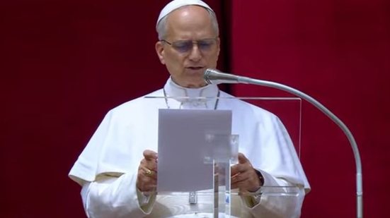 Primeira missa do Papa XIV faz apelo por paz na Ucrânia e cessar-fogo em Gaza - Reprodução Youtube Vatican News