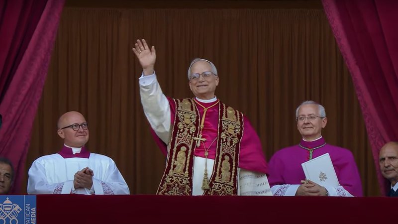 Nascido em Chicago, o novo Papa escolheu ser chamado Leão XIV - Reprodução Youtube Vatican News
