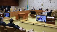 Voto do ministro Gilmar Mendes é mostrado no vídeo durante a sessão no STF sobre o artigo 19 do Marco Legal da Internet - TV Justiça
