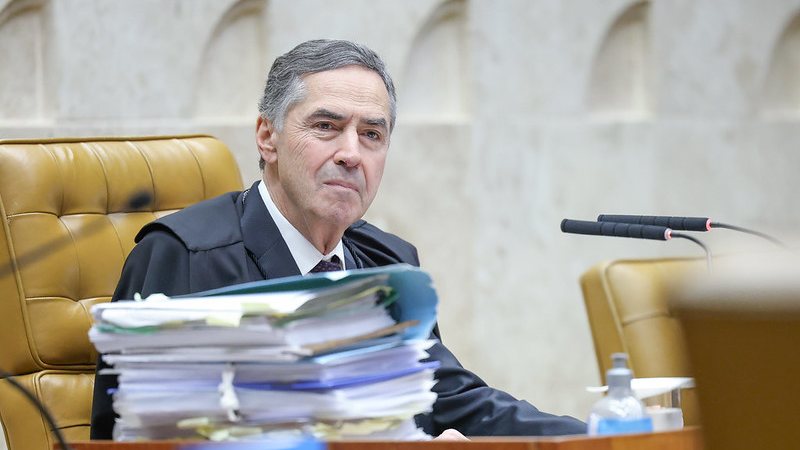 O presidente do STF, Luiz Roberto Barroso, interrompeu o julgamento em busca de acordo entre os ministros da Corte - Antonio Augusto/STF
