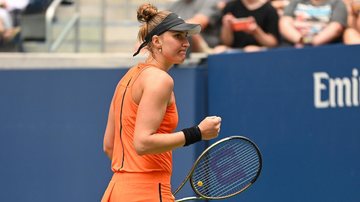 Bia Haddad, durante o uma de suas vitórias no US Open 2023 - Foto: Mike Lawrence/USTA