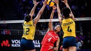 Com a mesma campanha das oponentes, de sete triunfos e somente uma derrota, as comandadas de José Roberto Guimarães assumiram a segunda posição - Reprodução/Instagram @cbvolei