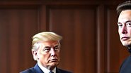 Donald Trump e Elon Musk cortam relações por redes sociais - Imagem gerada com Inteligência Artificial - Meta AI