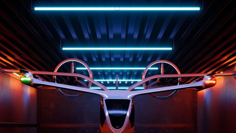O carro voador da Eve é uma aeronave elétrica de pouso e decolagem vertical, o eVTOL - Reprodução / EVE