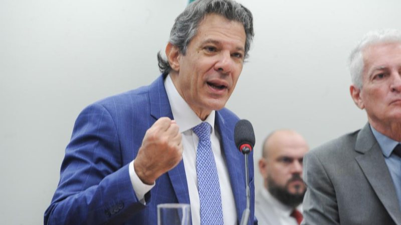 O ministro Fernando Haddad participa de audiência pública conjunta das comissões de Finanças e Tributação e de Fiscalização Financeira e Controle da Câmara dos Deputados - Renato Araújo/Câmara dos Deputados