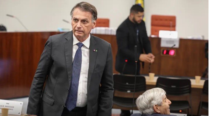 O ex-presidente Jair Bolsonaro (PL) e outros cinco réus prestaram depoimento - Foto: Valter Campanato/Agência Brasil