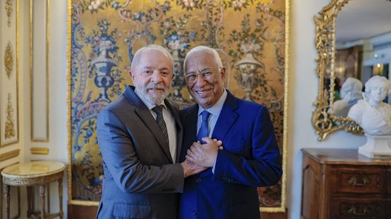 Lula se reuniu neste domingo, em um almoço em Mônaco, com o presidente do Conselho Europeu, Antonio Costa - Ricardo Stuckert/PR