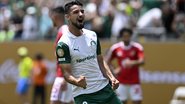 Flaco Lopes, do Palmeiras, comemora após marcar seu gol sobre o Al Ahly - Fraga Alves/Enquadrar/Estadão Conteúdo
