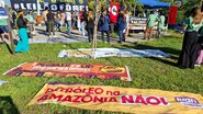 Líderes indígenas protestam contra leilão de áreas de exploração de petróleo na Foz do Amazonas - Gabriela da Cunha