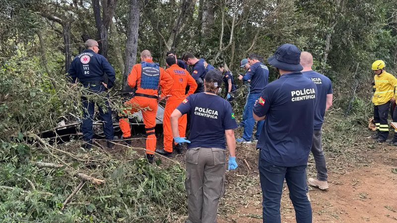 A tragédia aconteceu na manhã de sábado, 21, e 13 pessoas conseguiram se salvar - CBM-SC/Divulgação