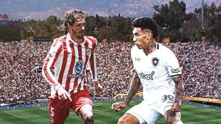 Botafogo encara o Atlético de Madrid nesta segunda-feira, às 16h - Reprodução Dazn/Botafogo