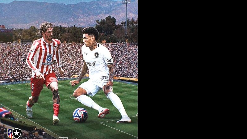 Botafogo encara o Atlético de Madrid nesta segunda-feira, às 16h - Reprodução Dazn/Botafogo