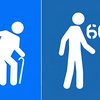 O novo ícone é de uma pessoa ereta, acompanhada da sigla "60+", substituindo o pictograma atual, de uma pessoa encurvada com uma bengala - Reprodução/Agência Senado