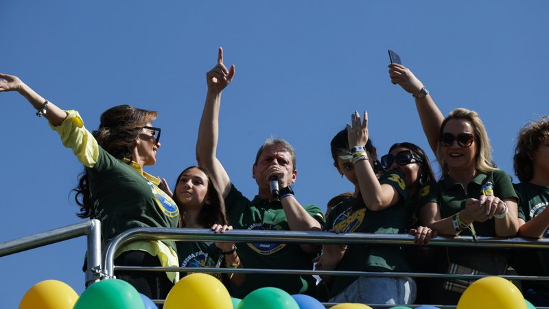 Marcha para Jesus em São Paulo conta com as presenças do governador Tarcísio de Freitas (Republicanos) e do prefeito Ricardo Nunes (MDB) - Fraga Alves/Enquadrar/Estadão Conteúdo