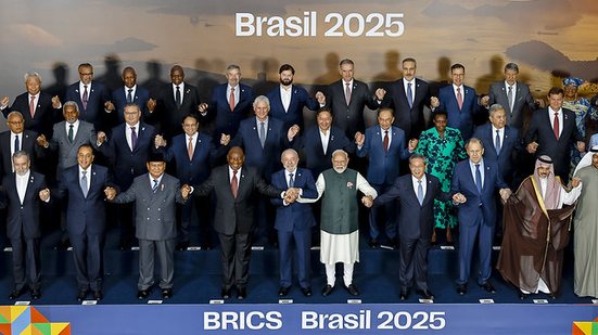 Chefes de Estado e de governo na reunião do Brics: Casa Branca diz que Trump monitora de perto o encontro - Ricardo Stuckert / PR