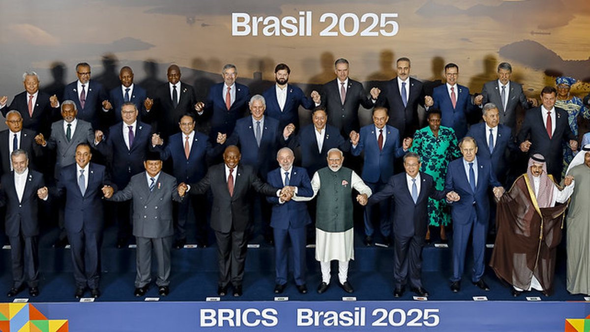 Chefes de Estado e de governo na reunião do Brics: Casa Branca diz que Trump monitora de perto o encontro - Ricardo Stuckert / PR