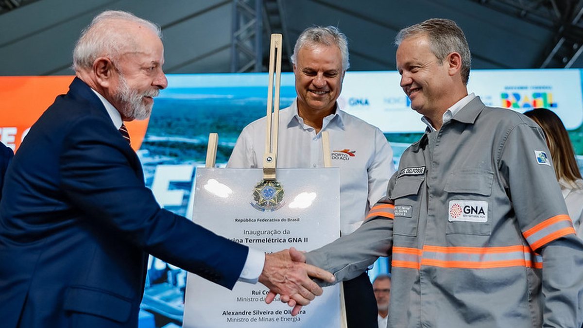 Lula deu as declarações durante na cerimônia de inauguração da Usina Termelétrica GNA II, no Porto do Açu (RJ) - Ricardo Stuckert / PR