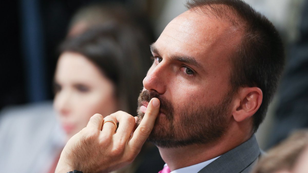 Eduardo Bolsonaro, segundo o PSOL, fez lobby por sanções estrangeiras contra o Brasil, estimulando ação que pode causar danos econômicos - Fotos Públicas