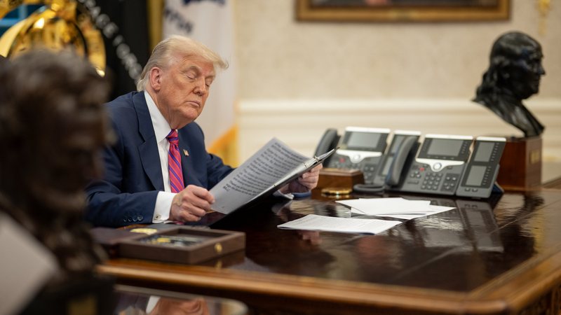 Comitê Olímpico dos EUA referência à ordem executiva de Trump, "mantendo os homens fora dos esportes femininos" - Daniel Torok / Casa Branca
