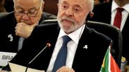 O presidente Lula na sessão plenária do encontro dos Brics, nesta segunda-feira - Felix Averbug/Ato Press/Estadão Conteúdo