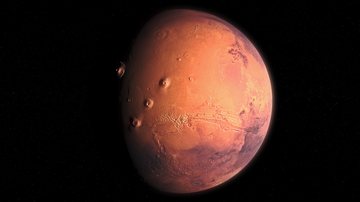 Vista de Marte, um planeta sem água - Envato