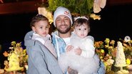 Neymar Jr em foto com duas filhas, horas antes do parto da terceira, chamada Mel - Reprodução Instagram
