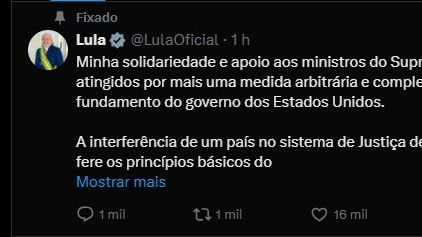 Ordem de revogação de visto americano não cita quais "aliados" de Moraes no STF - Reprodução