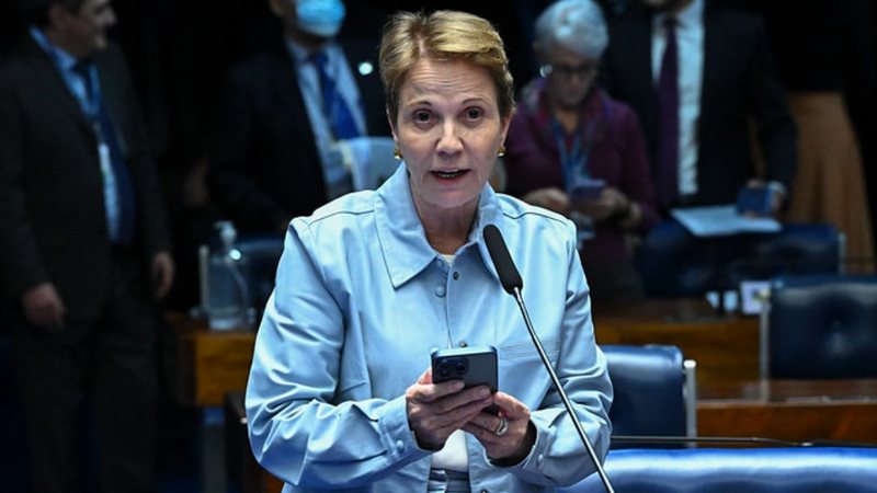 A senadora Tereza Cristina pediu calma e disse que Brasil e EUA têm longa parceria e seus povos não devem ser penalizados - Reprodução / Agência FPA