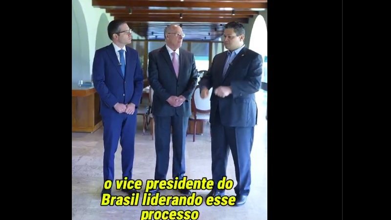 Motta, Alckmin e Alcolumbre divulgam vídeo em conjunto - Reprodução X