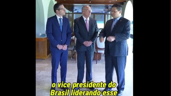 Motta, Alckmin e Alcolumbre divulgam vídeo em conjunto - Reprodução X