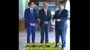 Motta, Alckmin e Alcolumbre divulgam vídeo em conjunto - Reprodução X