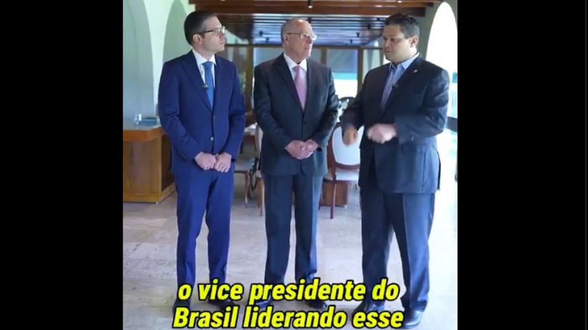 Motta, Alckmin e Alcolumbre divulgam vídeo em conjunto - Reprodução X