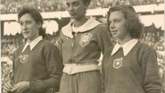 A atleta brasileira Wanda dos Santos, ao centro, recordista de medalhas no atletismo brasileiro - Reprodução site SPFC