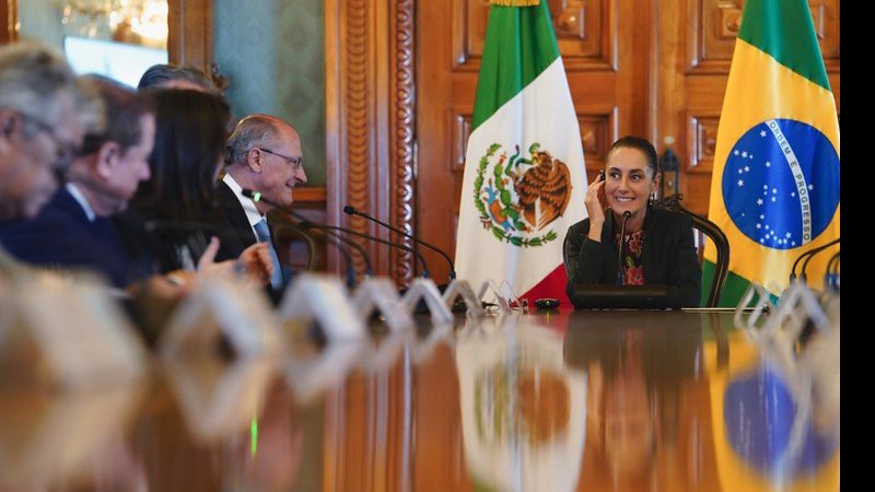 No México, Alckmin se reuniu com a presidente do país, Claudia Sheinbaum; houve assinatura de acordos entre as duas nações - MDIC