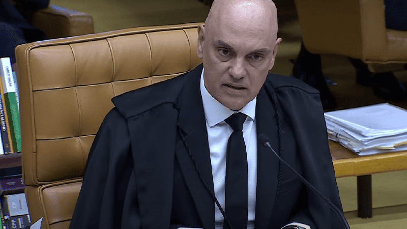 Moraes classificou a atuação de bolsonaristas nos Estados Unidos como uma traição à Pátria - Reprodução/TV Justiça
