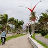 Vento forte e céu nublado em Caraguatatuba, no litoral norte de São Paulo, nesta terça-feira, 19. De acordo com a Defesa Civil Estadual,  ciclone extratropical intensificará ventos em todas as regiões do Estado - BIANCA CANADA/ATO PRESS/ESTADÃO CONTEÚDO