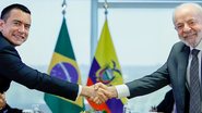 Encontro dos presidentes do Equador, Daniel Noboa, e Brasil, Luiz Inácio Lula da Silva, tratou de questões também de regulação nas redes sociais - Ricardo Stuckert/PR