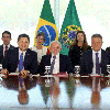 Lula participou da cerimônia de posse de diretores de agências reguladoras no Palácio do Planalto - Valter Campanato/Agência Brasil