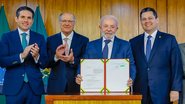 O presidente Lula ao lado do vice Geraldo Alckmin pede aos líderes da Câmara e do Senado que votem logo a MP do tarifaço - Ricardo Stuckert/PR