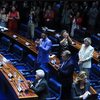 Senadores aplaudem aprovação, por votação simbólica,  do PL estabelece regras para plataformas sobre uso por menores de idade - Lula Marques / Agência Brasil