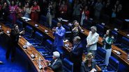 Senadores aplaudem aprovação, por votação simbólica,  do PL estabelece regras para plataformas sobre uso por menores de idade - Lula Marques / Agência Brasil