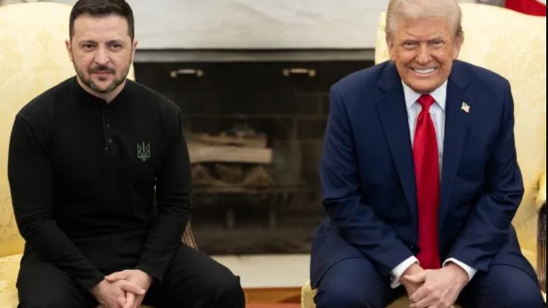 Zelensky e Trump  se reuniram antes do encontro com líderes europeus para tratar de um cessar-fogo na guerra entre Rússia e Ucrânia - Casa Branca