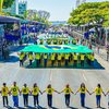 Nas arquibancadas montadas na Esplanada, o público recebeu dos organizadores do desfile um boné escrito "Brasil Soberano". - Ricardo Stuckert / PR