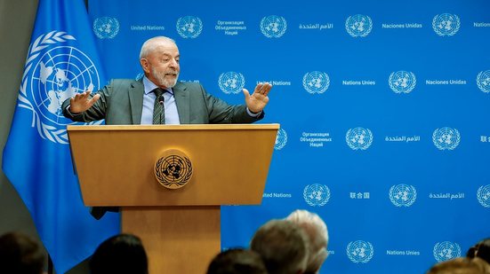 Em entrevista coletiva na ONU, Lula afirmou que não há motivos para que os dois países vivam em “momentos de conflito”. - Ricardo Stuckert / PR
